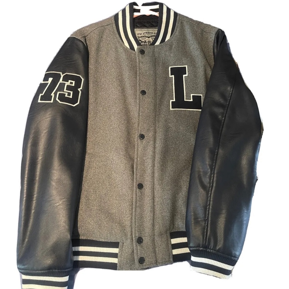 Men's LEVI’S Varsity Letterman’s Jacket Wool Leather #73 Size S